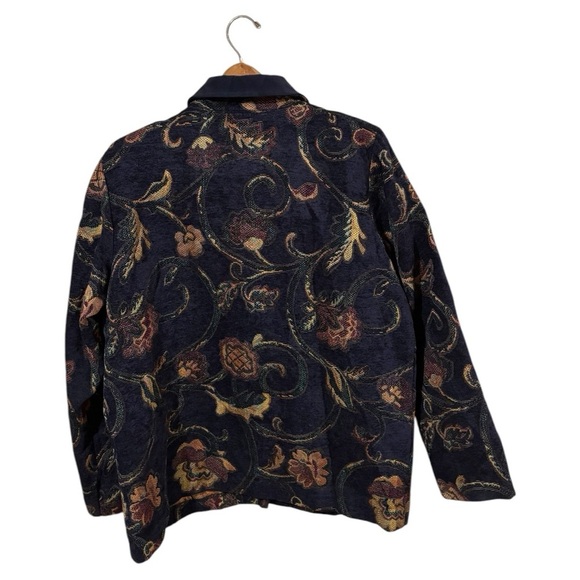 Susan Graver Floral Jacket L - Picture 2 of 6